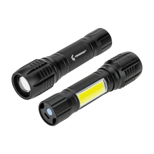 VÝKONNÁ vojenská taktická baterka s USB batériou, výkonný svetlomet, 2 režimy