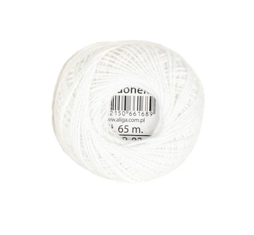 Biela šnúra Aliga KOR-03 1,5mm, 65m 10g