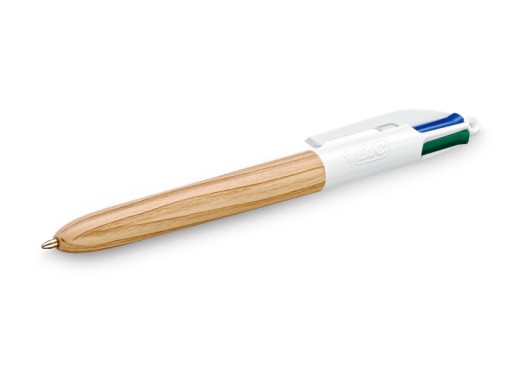 BIC 4COLORS DREVENÝ ŠTÝL AUTOMATICKÁ GUĽAČKA 4 FARBY DREVENÁ ŠKOLA
