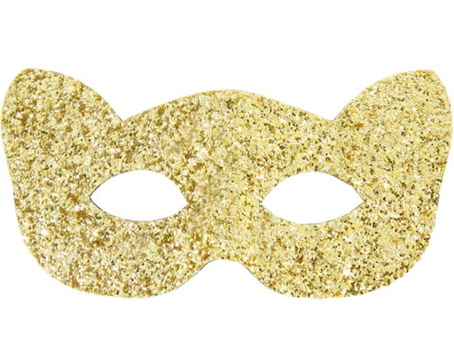 BENÁTKY KARNEVAL MASKY SILVESTR ZLATÉ GLITE