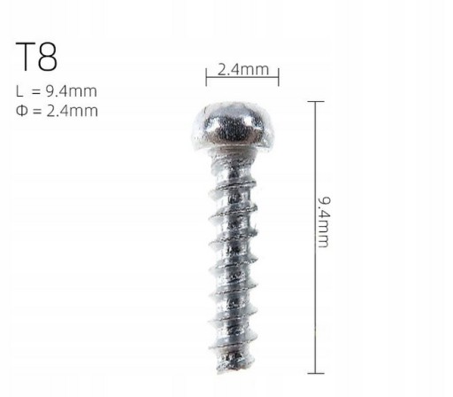 SET 4X SILVER TORX T8 SKRUTKA PRE XBOX ONE PAD