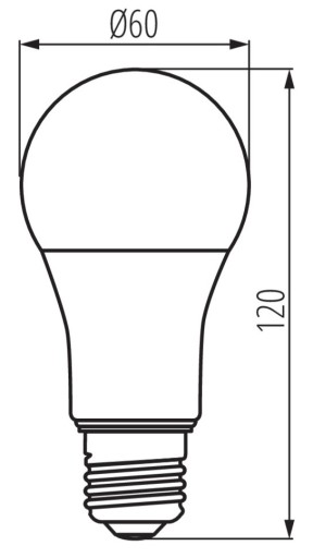 IQ-LED žiarovka Svetelný zdroj BASE E27 A60 11W-CW 6500K 1521lm