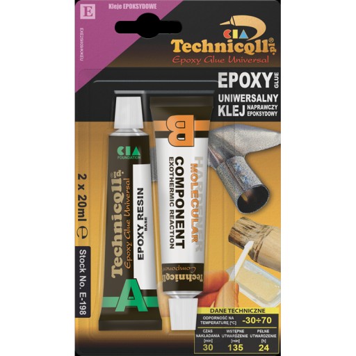 TECHNICQLL UNIVERZÁLNE EPOXIDOVÉ LEPIDLO 2X20 E-198