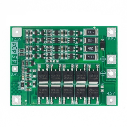 BMS Li-Ion nabíjačka 4S 40A 18650 Balancer Balancer