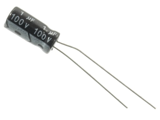 Elektrolytický kondenzátor 1uF 100V 5x11mm 5ks