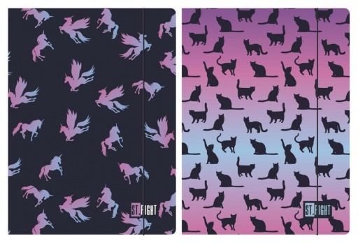 Leporelo s gumičkou A4 Unicorns/Cats St.Right MIX
