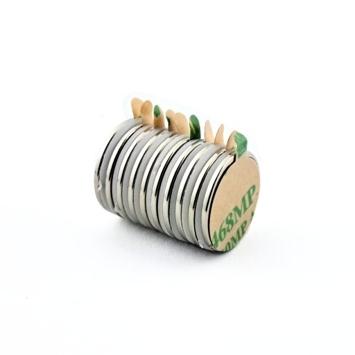 NEODYMOVÝ MAGNET 15x1 mm VALEC S LEPIKOM 10KS