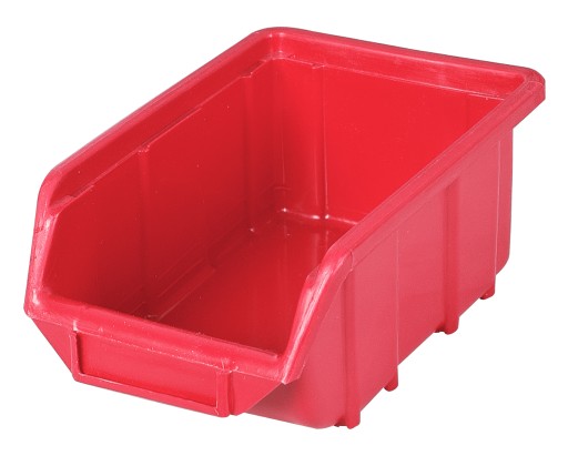 Stredne červený úložný kontajner Ecobox