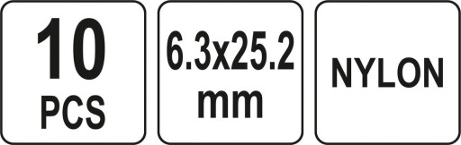 Plastové nity 5,0 x 15,8 mm 10ks.
