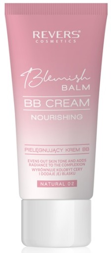 Výživný BB krém Natural 02 Revers Vyrovnáva tón pleti a dodáva jej lesk
