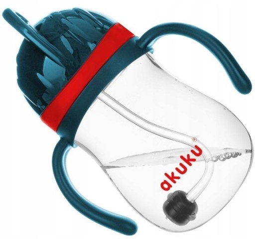 AKUKU FĽAŠA SO SLAMOKOU A VÁŽKOU MODRÁ/ČERVENÁ A0164