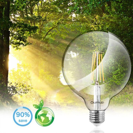 LED žiarovka E27 G95 FILAMENT 8W GLOBE LUMILED