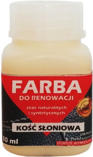 RENOVÁCIA ČALÚNNEJ KOŽE FARBA IVORY 30ml