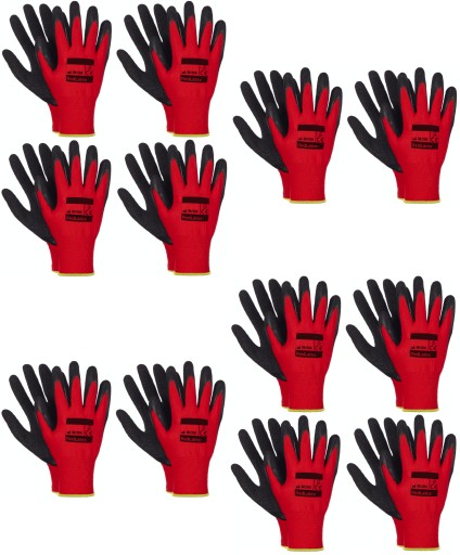 Rukavice PRACOVNÉ RUKAVICE r10 LATEX bal. 10 PÁROV