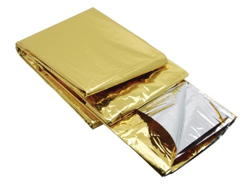 Tepelná núdzová deka Mat of Life Foil zlatá/strieborná 160/210