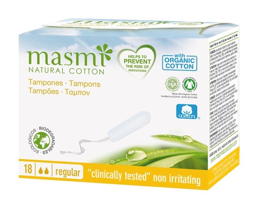Masmi Ekologické tampóny Regular (bez aplikácie) 18 ks