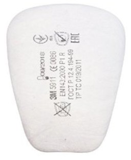 3M 5911 P1R prachový filter pre polomasku 6000 7500 Originál 2 ks.