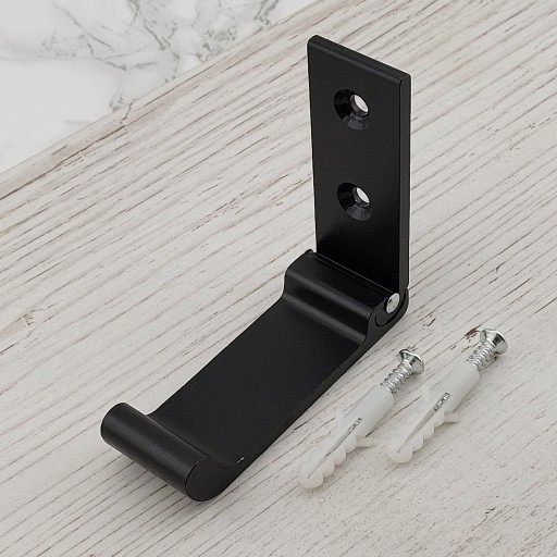 VEŠIAK NA OBLEČENIE SKLADACÍ HÁK NA NÁBYTOK NA STENU ČIERNA STRONG LOFT