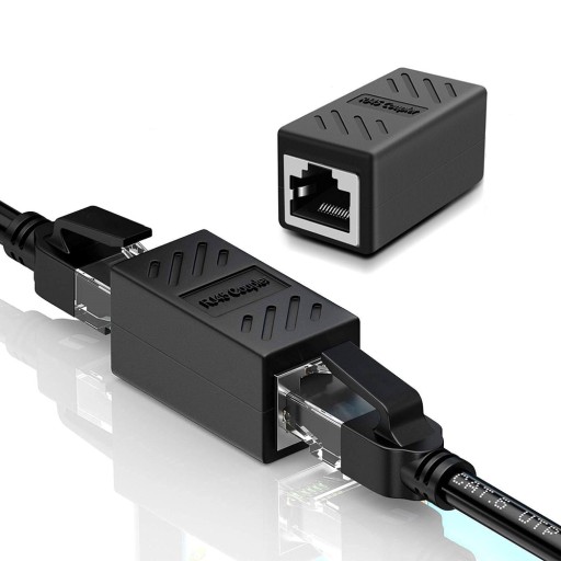 KONEKTOR KONEKTOR SIEŤOVÉHO PREDĹŽOVACIEHO ADAPTÉRA 2X RJ-45 LAN ČIERNA