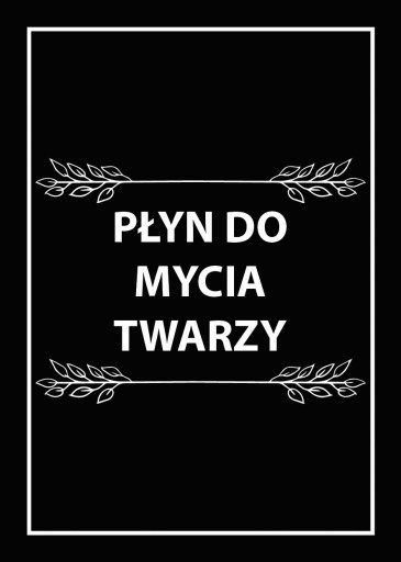Nálepky na fľaše, kozmetiku, Mydlo, Čiernu 1 ks