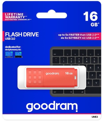Pendrive Goodram UME3 32GB Orange USB 3.0 60MB/s