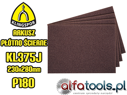List brúsneho plátna 230x280 KLINGSPOR KL375 P180
