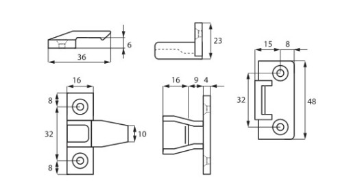 Univerzálna konštrukcia CONNECTOR, čierna, 1 sada