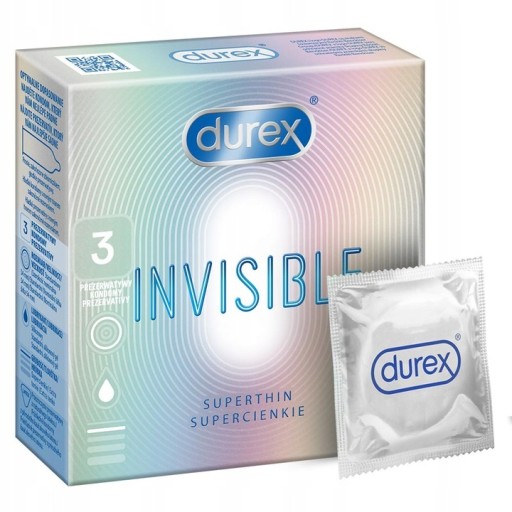Durex Invisible kondómy pre väčšiu intimitu, 3 ks.