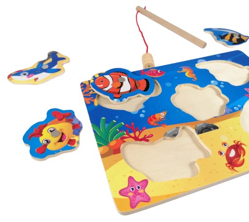 Arkádová HRA FISH ROD PUZZLE magnet