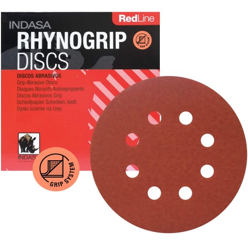 INDASA Rhynogrip Red Line brúsny kotúč na suchý zips 125 mm 8H P1500
