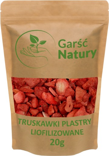 MRAZOM SUŠENÉ JAHODOVÉ Plátky 20g Sušené jahody BEZ CUKRU natural