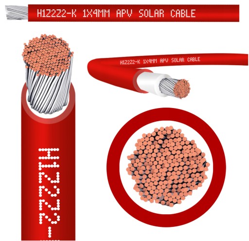 KÁBEL SOLÁRNY H1Z2Z2-K MC4 ČERVENÝ 4mm2