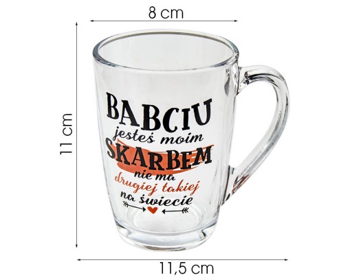 SKLENENÝ hrnček NA BABIČKOVÝ DEŇ BABIČKOVÝ HRNČEK NÁDHERNÝ BABIČKA 300 ML