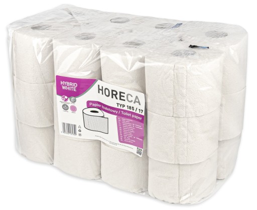 HORECA HYBRID TOALETNÝ PAPIER biely 2 vrstvy 24 ks 20 m 185/17