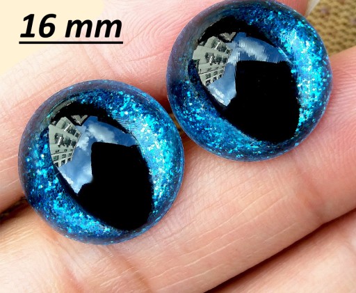 Oči oči pre hračky maskota 16mm modrý pár
