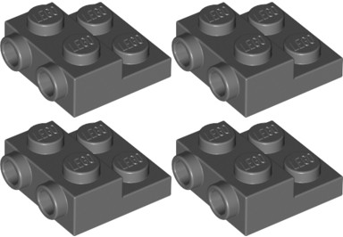 LEGO 99206 TANIER 2x2 tmavosivá NOVINKA (4g) 4 ks
