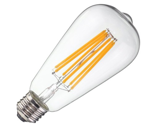 LED žiarovka E27 vlákno 6W ST64 840 lumenov neutrálna SuperLED