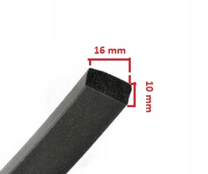 EPDM tesnenie z poréznej gumy 12x16