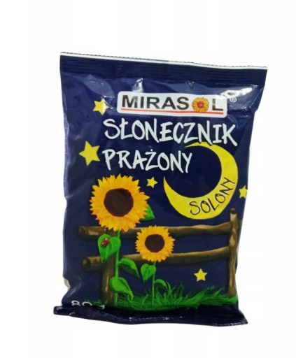 Pražené, solené čierne slnečnicové semienka 80g