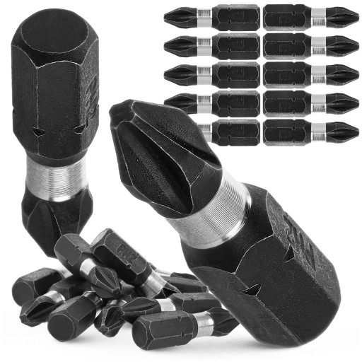 10x rázový bit PH2 rázový bit 25mm | Nárazový bit pre skrutkovač