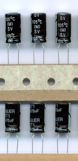 470uF 25V 470 µF 25V (10 KS) ELEKTROLYTICKÝ KONDENZÁTOR LEAGUER
