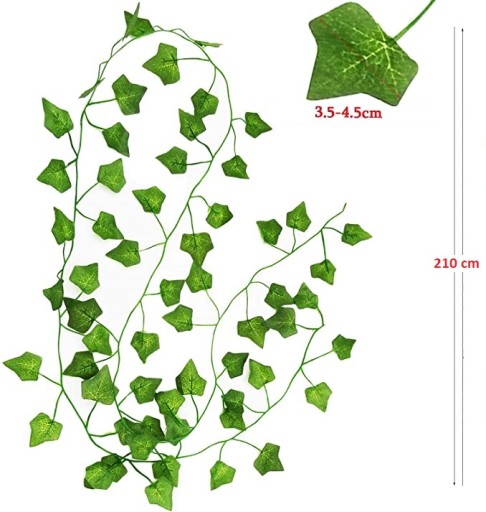 12x umelý brečtan na stenu balkónová rastlina 25M KVETOVÁ VENCICA + 2 ZADARMO