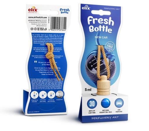 Vôňa do auta vo flakóne New Car 5 ml ELIX autoparfum