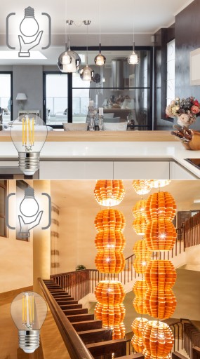 E27 LED žiarovka GUĽA 4W=40W Vlákno 470lm 360° Dekoratívne Bez blikania