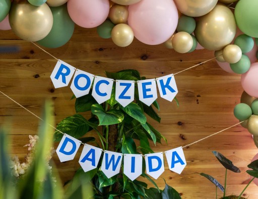 PRISPÔSOBENÝ BANNER Vlajka 1 ROK + MENO Modrá