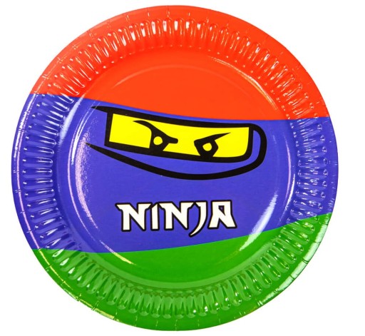 Ninja papierové taniere 6 kusov Narodeninové 18 cm