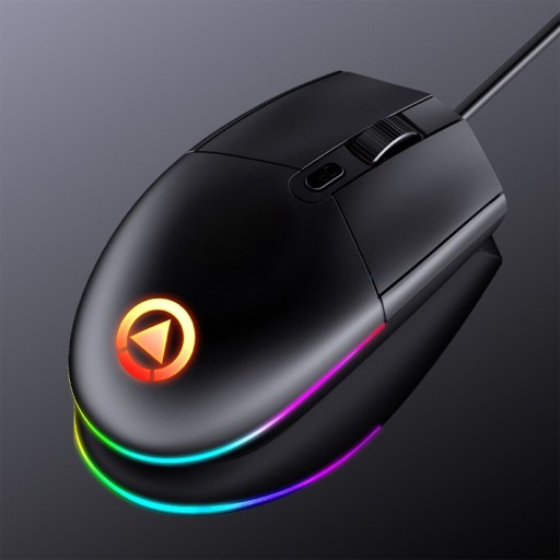 KÁBOVÁ HERNÁ MYŠ S RGB SVETLOM PRE PRENOSNÝ HERNÝ POČÍTAČ