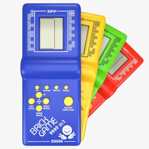PRENOSNÁ KONZOLA RETRO TETRIS Formula 1 Arkanoid Snake Ping-pong MODRÁ