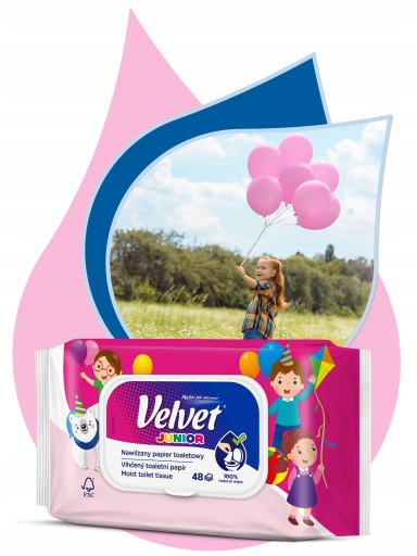 Zamatový hydratačný junior toaletný papier 42 ks.
