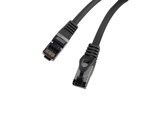 PATCHCORD CAT.8.1 S/FTP LSZH CU 1M BLACK FLUKE PASSED LANBERG